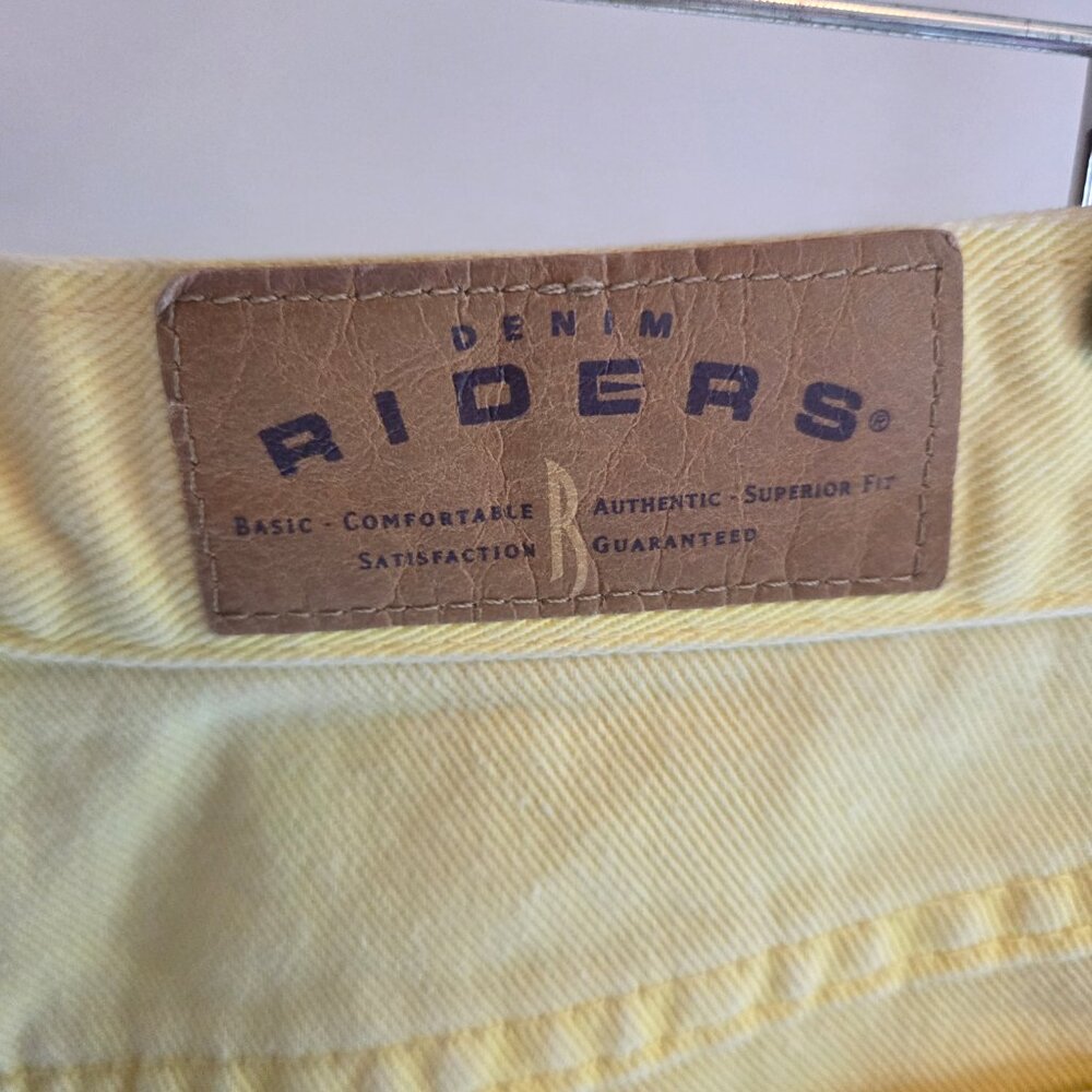 Vintage Riders Yellow Denim High Waist Mom Jean Shorts - Picture 5 of 10